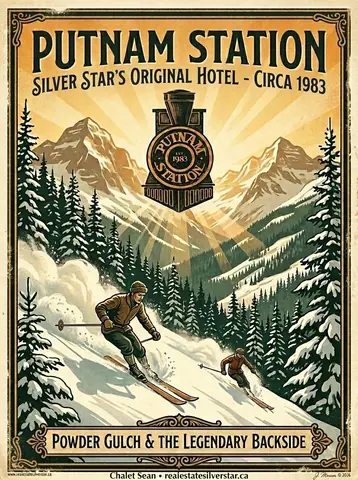 Poster: Putnam Station, Silver Star’s original hotel, circa 1983 (poster art)